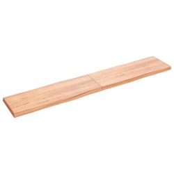 vidaXL Piano Tavolo Marrone Chiaro 220x40x6 cm in Rovere Non Trattato