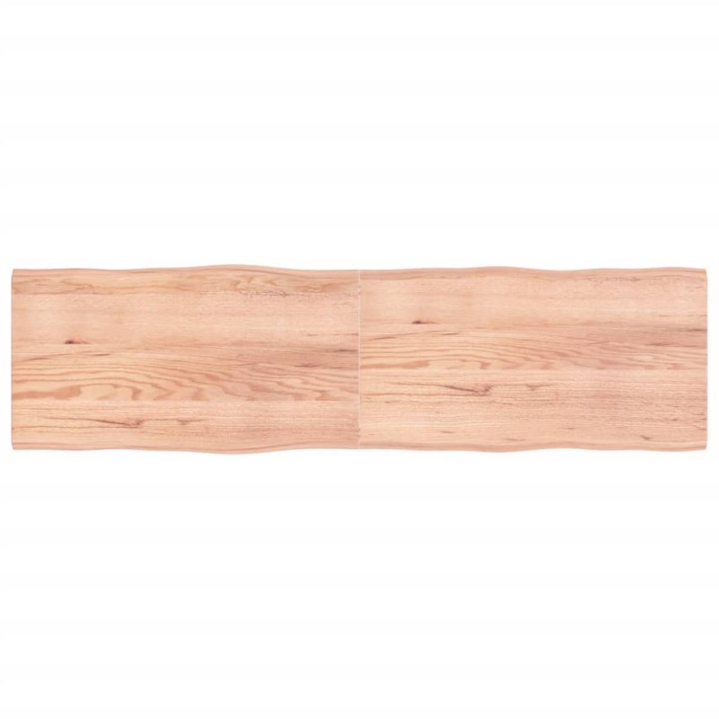 vidaXL Piano Tavolo Marrone Chiaro 220x60x4 cm in Rovere Non Trattato