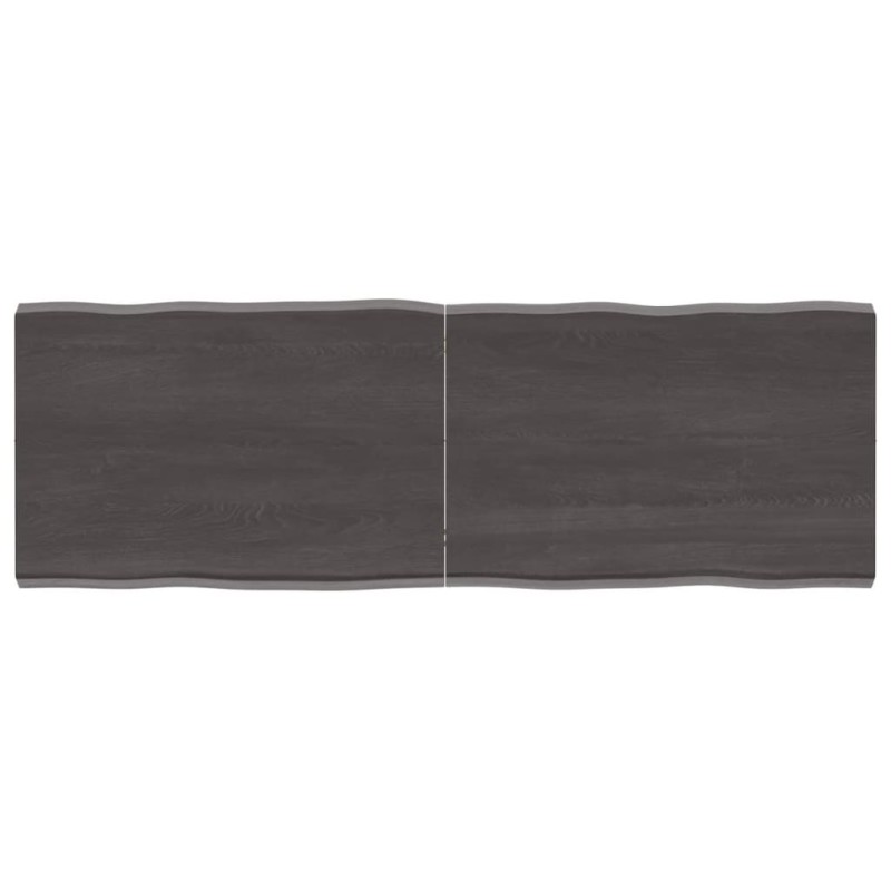vidaXL Piano Tavolo Grigio Scuro 120x40x4 cm in Rovere Non Trattato vidaXL Piano Tavolo Grigio Scuro 120x40x4 cm in Rovere Non Trattato