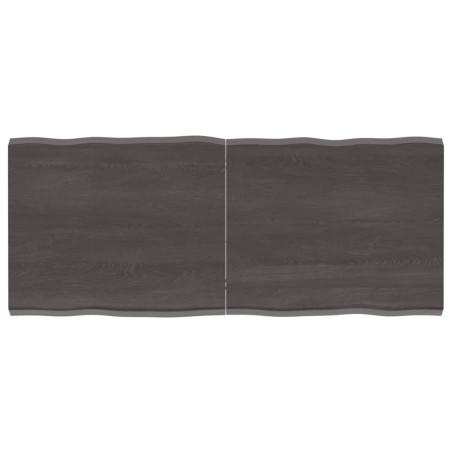 vidaXL Piano Tavolo Grigio Scuro 120x50x4 cm in Rovere Non Trattato