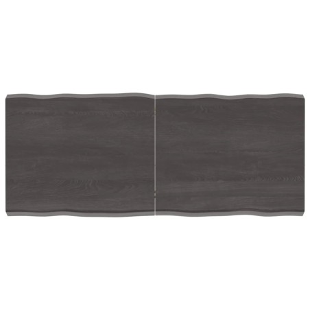 vidaXL Piano Tavolo Marrone Scuro 120x50x(2-6)cm Rovere Non Trattato