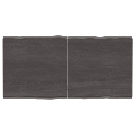 vidaXL Piano Tavolo Grigio Scuro 120x60x4 cm in Rovere Non Trattato