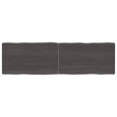 vidaXL Piano Tavolo Marrone Scuro 140x40x(2-4)cm Rovere Non Trattato