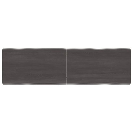 vidaXL Piano Tavolo Marrone Scuro 140x40x(2-6)cm Rovere Non Trattato