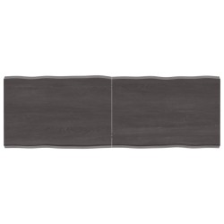 vidaXL Piano Tavolo Grigio Scuro 140x50x4 cm in Rovere Non Trattato