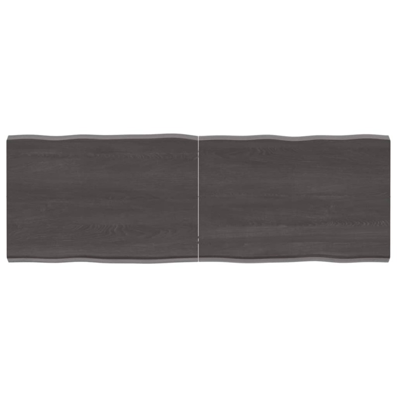 vidaXL Piano Tavolo Grigio Scuro 140x50x4 cm in Rovere Non Trattato vidaXL Piano Tavolo Grigio Scuro 140x50x4 cm in Rovere Non Trattato