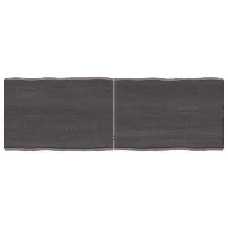vidaXL Piano Tavolo Grigio Scuro 140x50x4 cm in Rovere Non Trattato