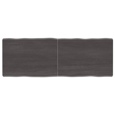 vidaXL Piano Tavolo Grigio Scuro 140x50x6 cm in Rovere Non Trattato