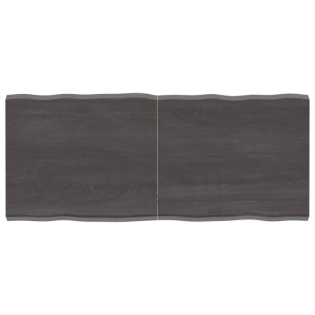 vidaXL Piano Tavolo Grigio Scuro 140x60x4 cm in Rovere Non Trattato
