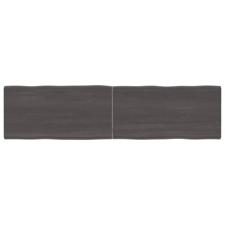 vidaXL Piano Tavolo Marrone Scuro 160x40x(2-4)cm Rovere Non Trattato
