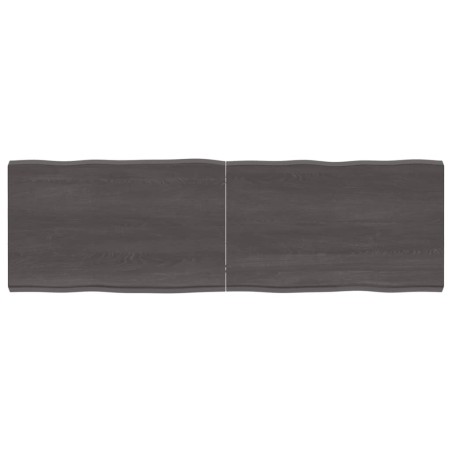 vidaXL Piano Tavolo Grigio Scuro 160x50x6 cm in Rovere Non Trattato