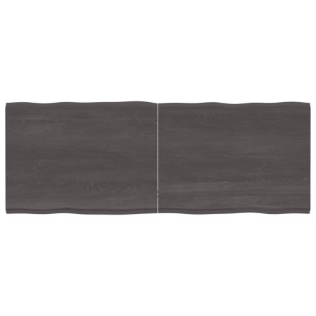vidaXL Piano Tavolo Grigio Scuro 160x60x4 cm in Rovere Non Trattato