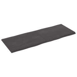 vidaXL Piano Tavolo Grigio Scuro 160x60x4 cm in Rovere Non Trattato
