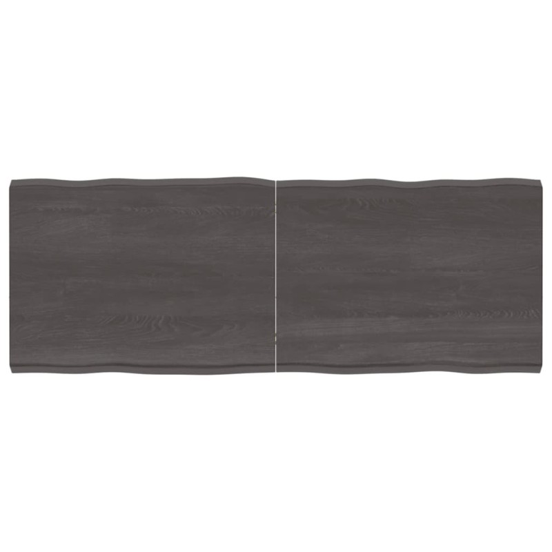 vidaXL Piano Tavolo Grigio Scuro 160x60x6 cm in Rovere Non Trattato