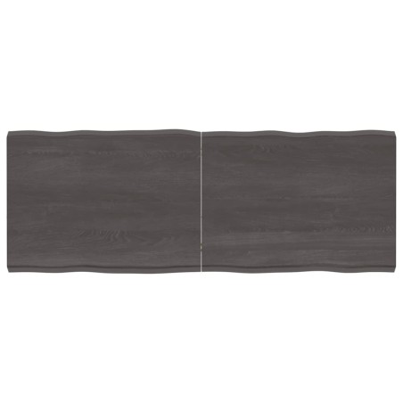 vidaXL Piano Tavolo Grigio Scuro 160x60x6 cm in Rovere Non Trattato