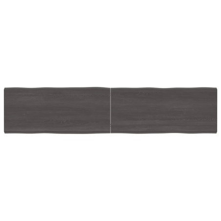 vidaXL Piano Tavolo Marrone Scuro 180x40x(2-4)cm Rovere Non Trattato