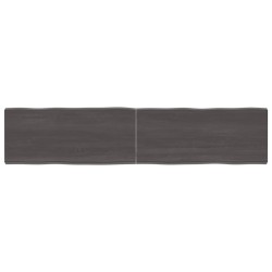 vidaXL Piano Tavolo Marrone Scuro 180x40x(2-6)cm Rovere Non Trattato