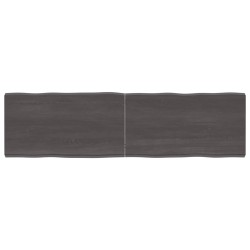 vidaXL Piano Tavolo Marrone Scuro 180x50x(2-6)cm Rovere Non Trattato