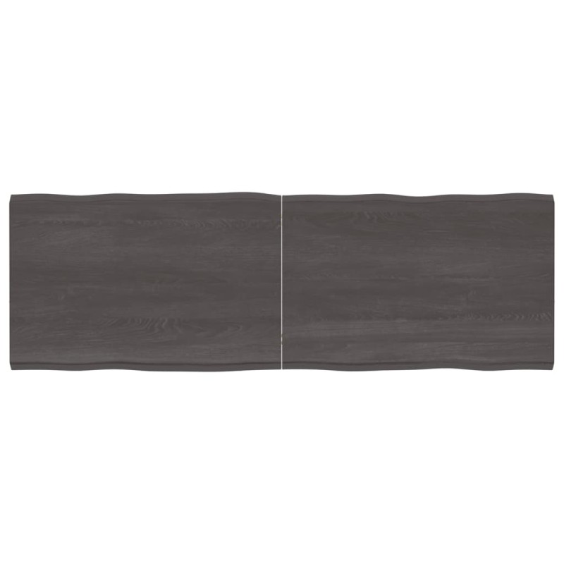 vidaXL Piano Tavolo Grigio Scuro 180x60x4 cm in Rovere Non Trattato vidaXL Piano Tavolo Grigio Scuro 180x60x4 cm in Rovere Non Trattato