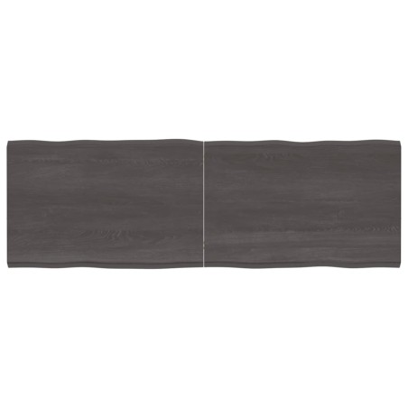 vidaXL Piano Tavolo Grigio Scuro 180x60x4 cm in Rovere Non Trattato