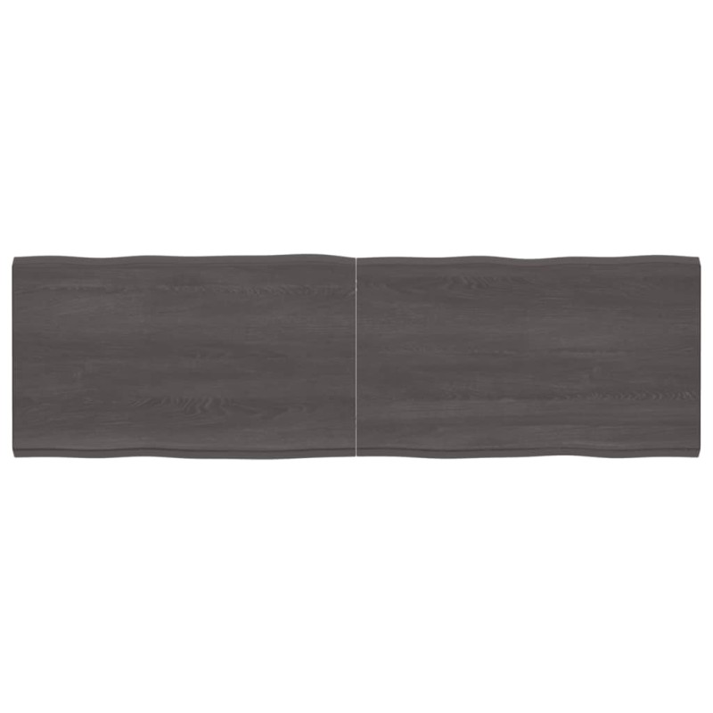vidaXL Piano Tavolo Grigio Scuro 200x60x6 cm in Rovere Non Trattato