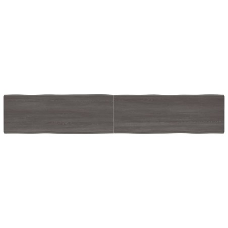 vidaXL Piano Tavolo Grigio Scuro 220x40x6 cm in Rovere Non Trattato