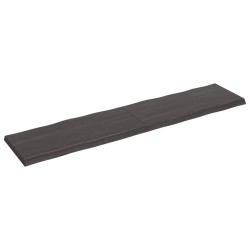 vidaXL Piano Tavolo Grigio Scuro 220x50x6 cm in Rovere Non Trattato