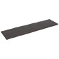 vidaXL Piano Tavolo Marrone Scuro 220x60x(2-6)cm Rovere Non Trattato