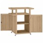 vidaXL Carrello da Bar 70x50x90 cm in Legno Massello di Teak vidaXL Carrello da Bar 70x50x90 cm in Legno Massello di Teak