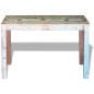 vidaXL Tavolo da Pranzo in Legno Massello Recuperato 115x60x76 cm