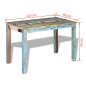 vidaXL Tavolo da Pranzo in Legno Massello Recuperato 115x60x76 cm