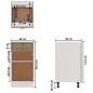 vidaXL Armadio con Cassetto Rovere Sonoma 40x46x81,5 cm in Truciolato vidaXL Armadio con Cassetto Rovere Sonoma 40x46x81,5 cm in Truciolato