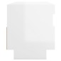 vidaXL Mobile Porta TV con Luci LED Bianco Lucido 100x35x40 cm