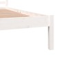 vidaXL Giroletto Legno Massello Pino 120x190cm Bianco 4FT Small Double