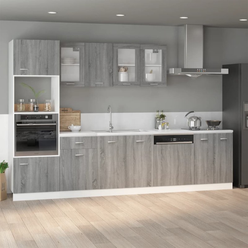 vidaXL Mobiletto Grigio Sonoma 80x46x81,5 cm in Legno Multistrato vidaXL Mobiletto Grigio Sonoma 80x46x81,5 cm in Legno Multistrato