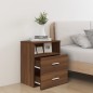 vidaXL Comodino Rovere Marrone 50x32x60 cm