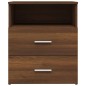 vidaXL Comodino Rovere Marrone 50x32x60 cm