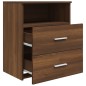 vidaXL Comodino Rovere Marrone 50x32x60 cm