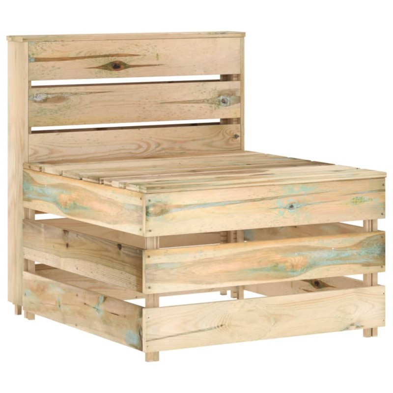 Divano Centrale da Giardino su Pallet Legno di Pino Impregnato Divano Centrale da Giardino su Pallet Legno di Pino Impregnato