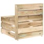Divano Centrale da Giardino su Pallet Legno di Pino Impregnato Divano Centrale da Giardino su Pallet Legno di Pino Impregnato