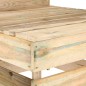 Divano Centrale da Giardino su Pallet Legno di Pino Impregnato Divano Centrale da Giardino su Pallet Legno di Pino Impregnato