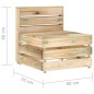 Divano Centrale da Giardino su Pallet Legno di Pino Impregnato Divano Centrale da Giardino su Pallet Legno di Pino Impregnato