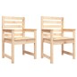 vidaXL Sedie da Giardino 2pz 60x48x91 cm Legno Massello di Pino vidaXL Sedie da Giardino 2pz 60x48x91 cm Legno Massello di Pino
