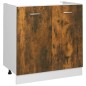vidaXL Mobile Sottolavello Rovere Fumo 80x46x81,5 cm Legno Multistrato vidaXL Mobile Sottolavello Rovere Fumo 80x46x81,5 cm Legno Multistrato