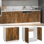 vidaXL Mobile Sottolavello Rovere Fumo 80x46x81,5 cm Legno Multistrato vidaXL Mobile Sottolavello Rovere Fumo 80x46x81,5 cm Legno Multistrato