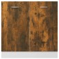 vidaXL Mobile Sottolavello Rovere Fumo 80x46x81,5 cm Legno Multistrato vidaXL Mobile Sottolavello Rovere Fumo 80x46x81,5 cm Legno Multistrato