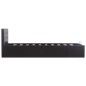 vidaXL Giroletto con Contenitore Idraulico Nero Similpelle 100x200cm vidaXL Giroletto con Contenitore Idraulico Nero Similpelle 100x200cm
