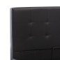 vidaXL Giroletto con Contenitore Idraulico Nero Similpelle 100x200cm vidaXL Giroletto con Contenitore Idraulico Nero Similpelle 100x200cm