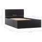 vidaXL Giroletto con Contenitore Idraulico Nero Similpelle 100x200cm vidaXL Giroletto con Contenitore Idraulico Nero Similpelle 100x200cm
