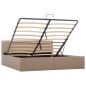 vidaXL Giroletto Idraulico Cappuccino Similpelle 160x200cm vidaXL Giroletto Idraulico Cappuccino Similpelle 160x200cm